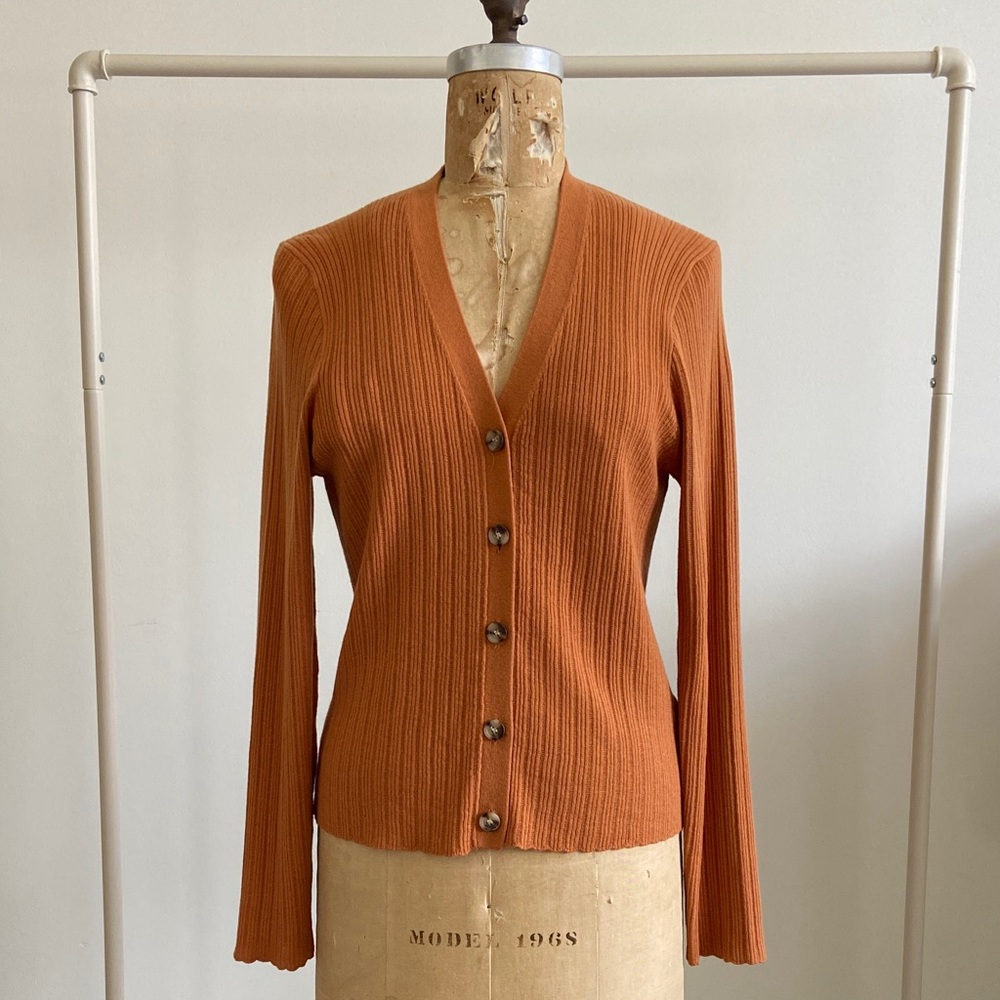 Madewell Poor Boy Ribbed Sweater w/scalloped hem Cotton/Poly/Wool Size XL NWOT